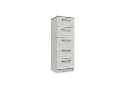 London Bedrooms - Bexley 5 Drawer Tall Boy - White