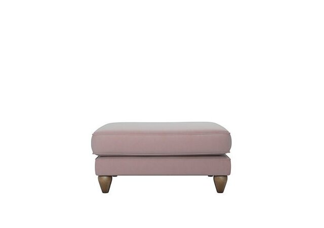 The Lounge Co. - Bronwyn Fabric Footstool With Washed Oak Feet - Cotton Candy