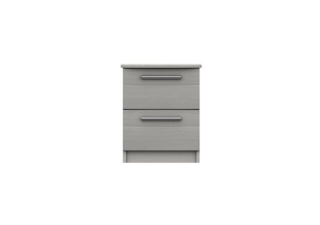 London Bedrooms - Victoria 2 Drawer Bedside Cabinet - Light Grey - Bedroom Furniture - In Time for Christmas