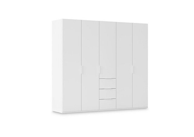 Rauch - Haven 251cm 5 Door Combi Wardrobe with Décor Doors - Alpine White