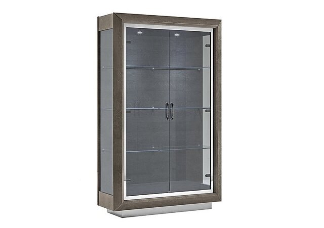 Palazzo 2 Door Curio Cabinet - Silver Birch
