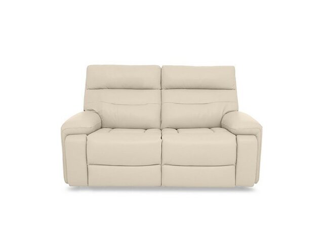 Cinemax Leather 2 Seater Power Recliner Sofa with Power Headrests - Stone