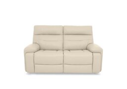 Cinemax Leather 2 Seater Power Recliner Sofa with Power Headrests - Stone