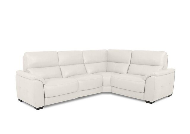 World of Leather - Saffron Small BV Leather Right Hand Facing Corner Sofa - BV Star White