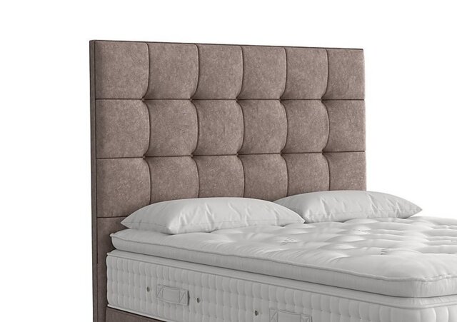 Vispring - Langdon Floor Standing Headboard - Double - Marble Chocolate
