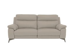 World of Leather - Missouri 3 Seater BV Leather Power Recliner Sofa - Silver Grey