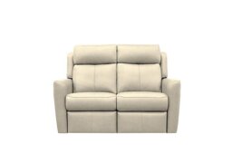 G Plan - Wren 2 Seater Leather Sofa with Power Recliner - Cambridge Stone