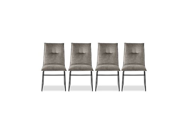 Connubia - Maya Set of 4 Black Metal Leg Dining Chairs