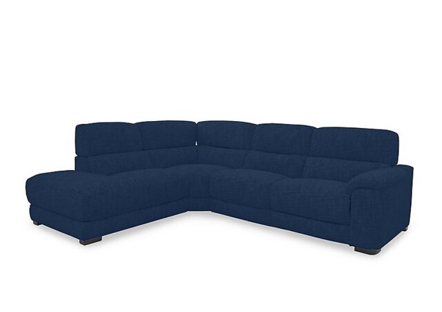 Nova Fabric Left Hand Facing Chaise End Sofa - R330 Steel Blue