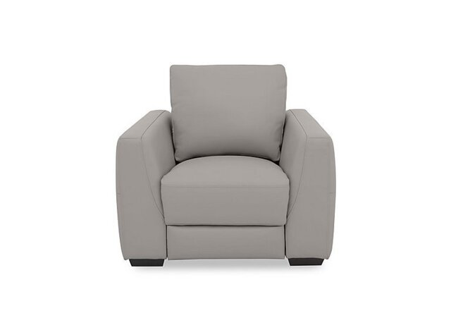 Dinky Leather Chair with Power Recliner - Lead Grey