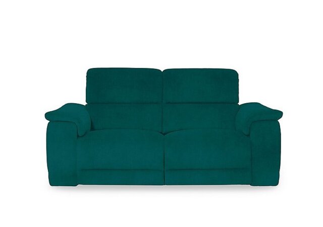 Genius Fabric 3 Seater Power Recliner Sofa with Power Headrest and Bluetooth Speakers - Opulence Teal