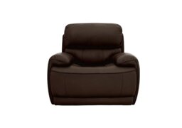 World of Leather - Rocco Leather Power Rocker Manual Recliner Armchair with Headrests - Dark Chocolate - Sofas and Armchairs