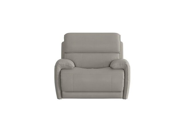 World of Leather - Link BV Leather Armchair - Silver Grey