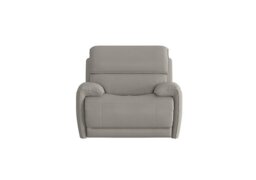 World of Leather - Link Leather Armchair - Silver Grey