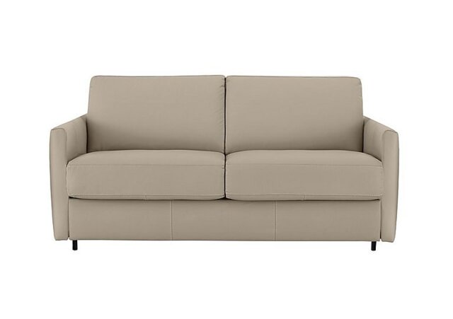 Nicoletti - Alcova 2.5 Seater Leather Sofa Bed with Slim Arms - Torello Fango - Sofas and Armchairs - In Time for Christmas
