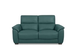World of Leather - Saffron Leather 2 Seater Sofa - BV Lake Green
