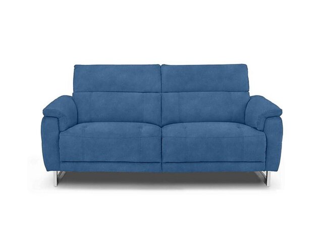 Moet 3 Seater Fabric Power Recliner Sofa with Telescopic Headrests - Dexter Wave