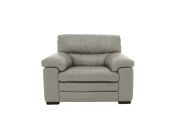 World of Leather - Cozee Leather Armchair - Silver Grey