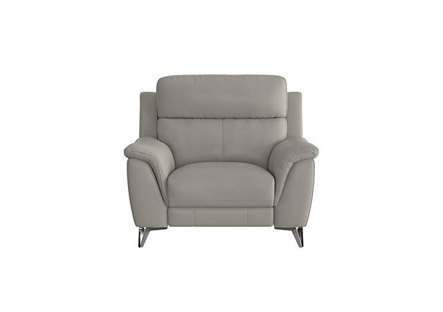 Contempo BV Leather Power Recliner Armchair - Silver Grey
