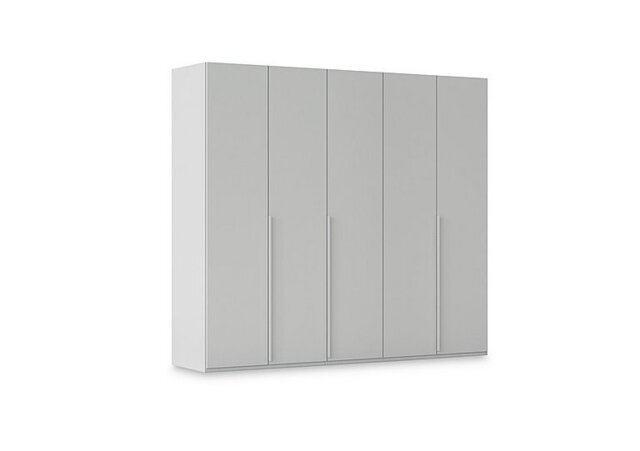 Rauch - Haven 251cm 5 Door Hinged Wardrobe with Décor Doors - Silk Grey/Silk Grey Front