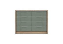 London Bedrooms - Chelsea 8 Drawer Wide Chest with Silver Handles