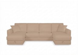 World of Leather - Nest Large NC Leather U-Shaped Corner Sofa with Double Storage Chaises