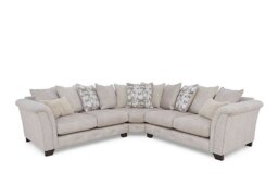 Aura Large Scatter Back Corner Sofa - Enzo Cream