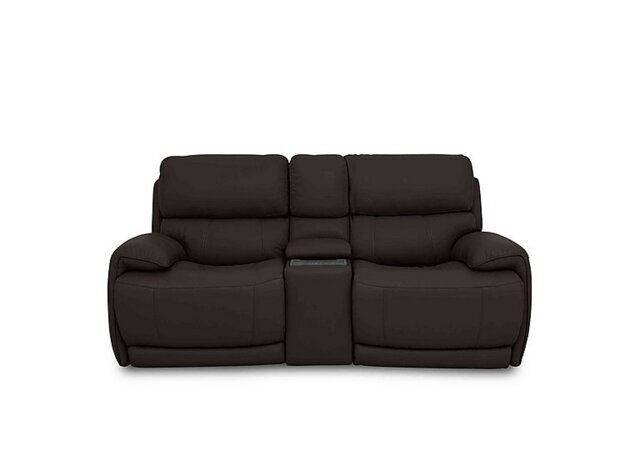 World of Leather - Rocco 2 Seater BV Leather Power Rocker Sofa with Cup Holders and Headrests - Dark Chocolate