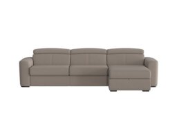 Infinity Fabric Right Hand Facing Corner Chaise Sofa Bed with Storage - Silver