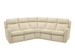 G Plan - Wren Large Leather Corner Sofa - Cambridge Stone