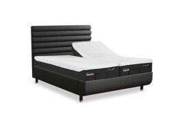 TEMPUR - Arc Ergo Smart Base Bed Frame with Vectra Headboard - Super King - Black & Gold