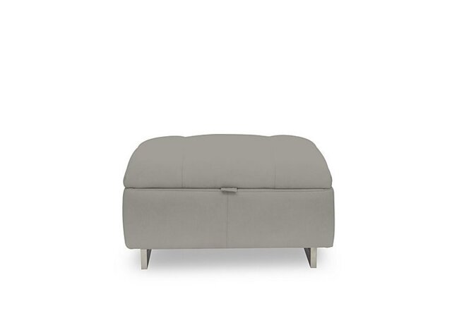 Moet Large Fabric Storage Footstool - Opulence Silver
