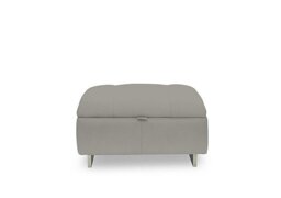 Moet Large Fabric Storage Footstool - Opulence Silver