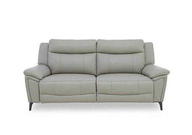 Panache Leather 3 Seater Power Recliner Sofa with Power Headrests and Heated Seats - Lead Grey - Sofas and Armchairs - In Time for Christmas