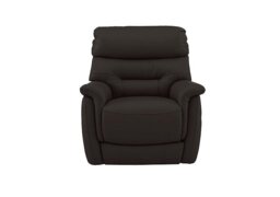 World of Leather - Chicago BV Leather Armchair with Battery Recliner - Dark Chocolate
