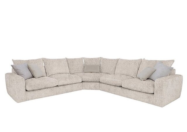 Pandora Large Corner Foam Fill Sofa - Denby Ivory - Sofas and Armchairs - In Time for Christmas