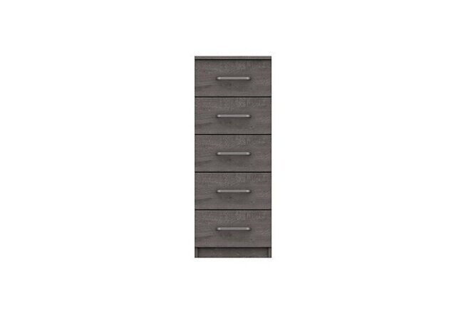 London Bedroomsfriars 5 Drawer Tall Chest - Dark Grey Oak