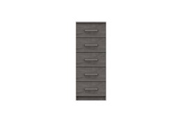 London Bedroomsfriars 5 Drawer Tall Chest - Dark Grey Oak