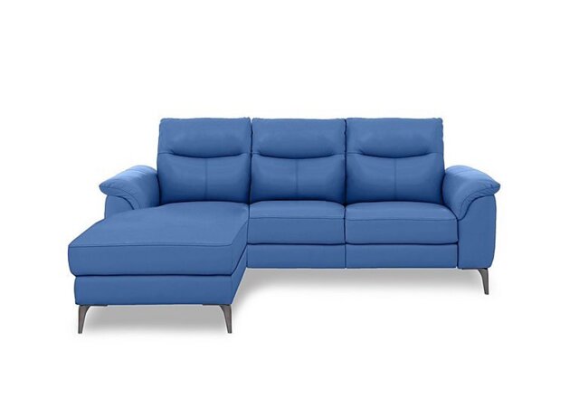 Morgan Leather 3 Seater Power Recliner Sofa with Left Hand Facing Chaise End