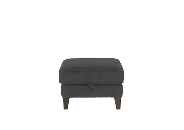 Ideal Home - Brondby Fabric Storage Footstool - Anthracite