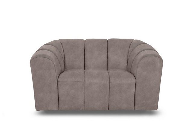 Rhianna Fabric Cuddler Chair - Marble Charcoal Grey
