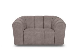 Rhianna Fabric Cuddler Chair - Marble Charcoal Grey
