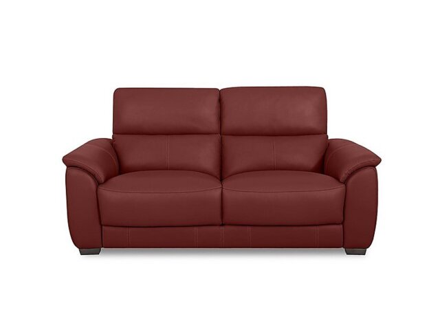 World of Leather - Saffron BV Leather 3 Seater Sofa - BV Deep Red