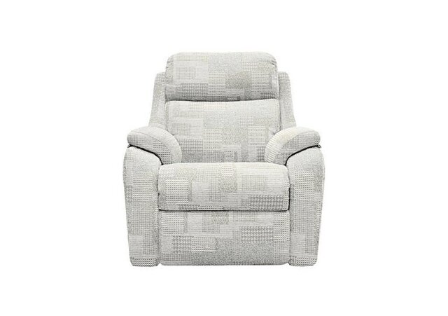 G Plan - Kingsbury Fabric Power Recliner Armchair with Power Headrests - Lydia Blush