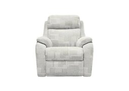 G Plan - Kingsbury Fabric Power Recliner Armchair with Power Headrests - Lydia Blush