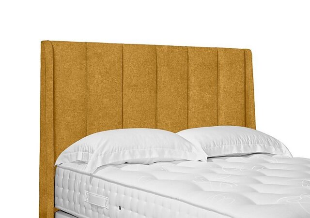 Artisan Collection Ryo High Floor Standing Headboard - Small Double - Tweed Mustard