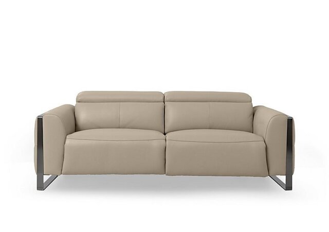 Gisella Leather 3 Seater Sofa - Oyster