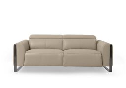 Gisella Leather 3 Seater Sofa - Oyster