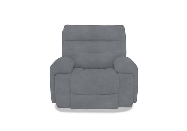 Cinemax Fabric Power Recliner Chair with Power Headrest - Velvet Grey