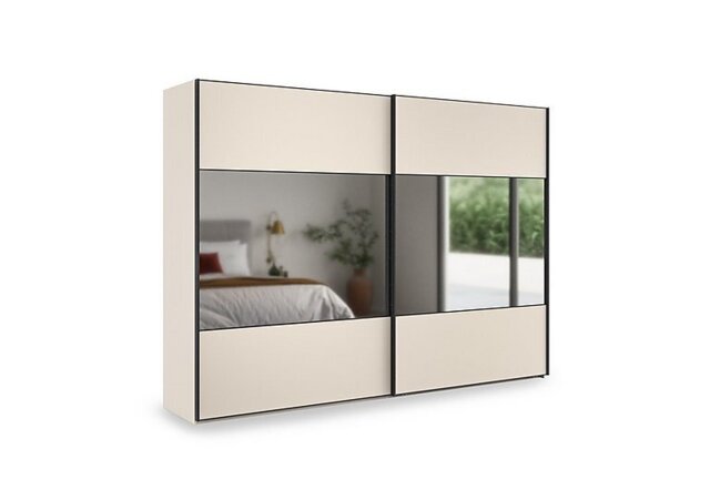 Wiemann - Tullio 300cm 2 Door Sliding Wardrobe with Mirrors - Champagne